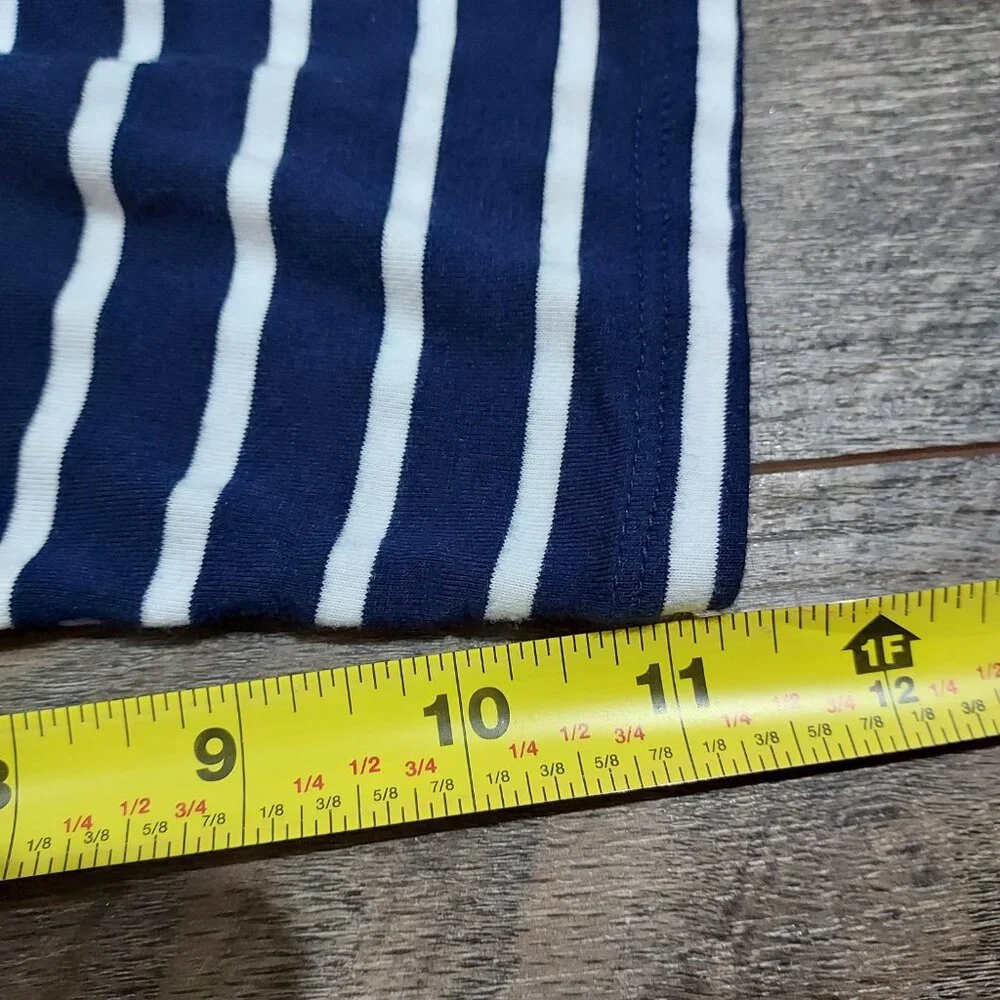 Beach Break Nautical Size S Navy and white Cabana Swim cover-up Hooded - Picture 8 of 10